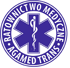 Logo karetka Warszawa. Transport medyczny Warszawa Agamed.